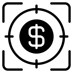 Target icon isolated useful for business, company, technology, analytics and finance design element