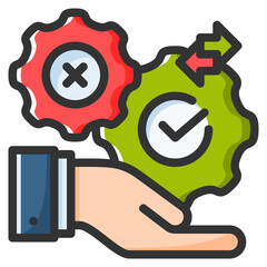 Decision making icon isolated useful for business, technology, analytics and finance design element