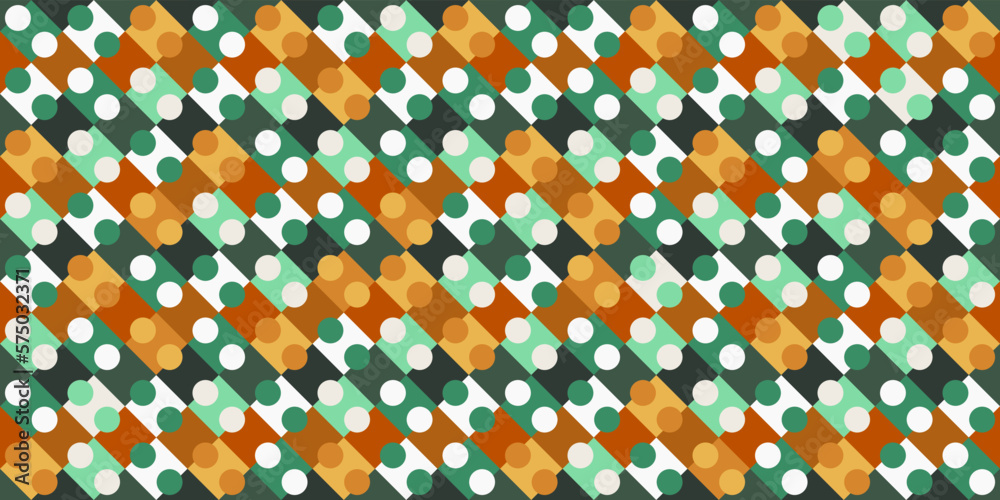 Leinwandbilder diagonal pattern with double dots. tile with circles. print for design, packaging, notebooks, pillow
