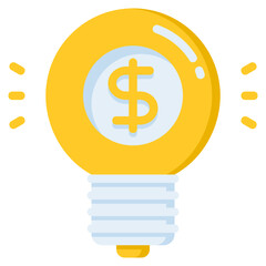 Idea icon isolated useful for finance, currency, money, business, bank, economy and investment design element