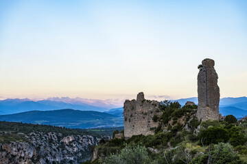 Remains of the Tautavel castle in France