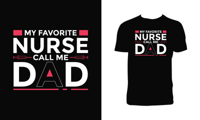 Nurse Typography Apparel Design. 