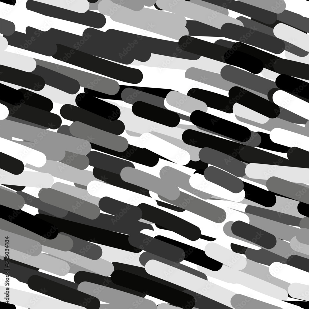 Wall mural Camouflage seamless pattern. Camo print. Black and white background.