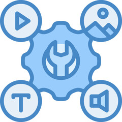 Content management icon isolated useful for development, business, technology, computer, internet and engineer design element