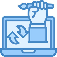 Design process icon isolated useful for development, business, technology, computer, internet and engineer design element