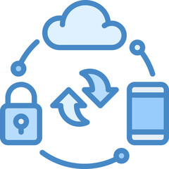 Mobile sync icon isolated useful for development, business, technology, computer, internet and engineer design element