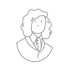 Portrait of smiling positive funny casual girl. Minimal style. isolated on white backdrop