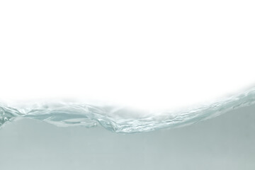 surface of  water and waves on white background