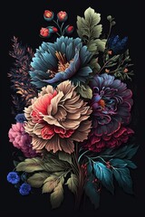 artistic flowers very detailed colorful realistic 2 Generative AI
