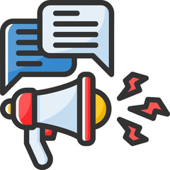 Advertising icon isolated useful for marketing, technology, online, internet, advertising, development and business design element