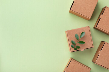 Eco, zero waste, plastic free and saving energy minimal concept from sprout with grean leaves...