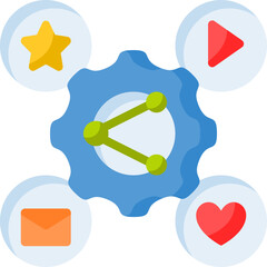 Social media icon isolated useful for marketing, technology, online, internet, advertising, development and business design element
