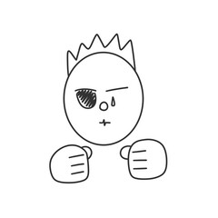 the person who missed the beat.  got a black eye