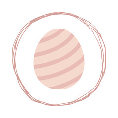 Easter eggs. Easter eggs with beautiful drawings. Happy Easter.Hand-drawn. Vector illustration.