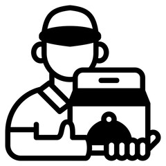 Courier icon isolated useful for delivery, food, service, courier, online and restaurant design element