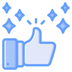 Thumb up icon isolated useful for delivery, food, service, courier, online and restaurant design element