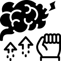 Brain empowerment icon isolated useful for human, cognitive, psychology, mind, thinking, development and cognition design element