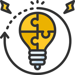 Logical thinking icon isolated useful for human, cognitive, psychology, mind, thinking, development and cognition design element