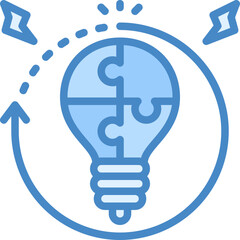 Logical thinking icon isolated useful for human, cognitive, psychology, mind, thinking, development and cognition design element