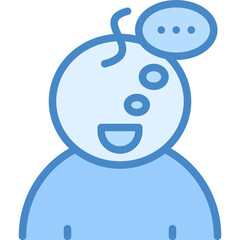 Articulation icon isolated useful for human, cognitive, psychology, mind, thinking, development and cognition design element