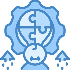 Cognitive development icon isolated useful for human, cognitive, psychology, mind, thinking, development and cognition design element