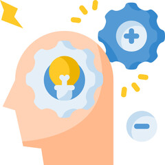 Logical thinking icon isolated useful for human, cognitive, psychology, mind, thinking, development and cognition design element