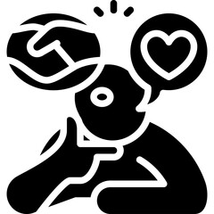 Social thinking icon isolated useful for human, cognitive, psychology, mind, thinking, development and cognition design element