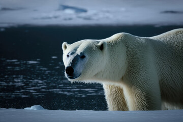 Polar bear. Wild animals in the Arctic.