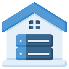 On premise icon isolated useful for computer, network, technology, internet, server, cloud, database and computing design element