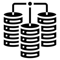 Big data icon isolated useful for computer, network, technology, internet, server, cloud, database and computing design element