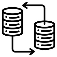 Server data icon isolated useful for computer, network, technology, internet, server, cloud, database and computing design element