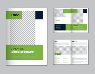Bifold brochure, company profile, flyer, magazine, annual report, portfolio a4 size template design
