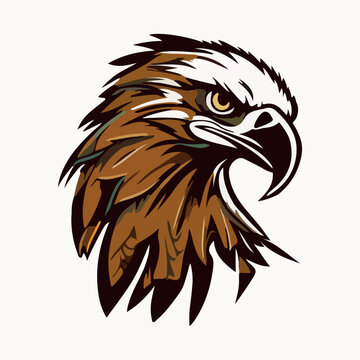 Eagle face mascot vector illustration