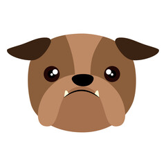 vector image dog face icon with white background