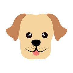 vector image dog face icon with white background