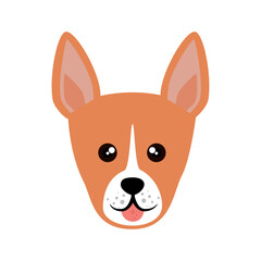 vector image dog face icon with white background