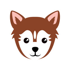 vector image dog face icon with white background