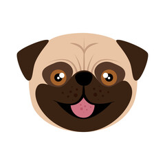 vector image dog face icon with white background