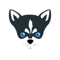 vector image dog face icon with white background