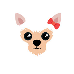 vector image dog face icon with white background