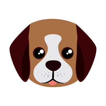 vector image dog face icon with white background