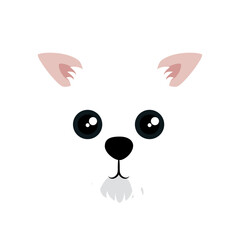 vector image dog face icon with white background