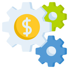 Settings icon for growth, finance, marketing, graph, infographic, economy and accounting