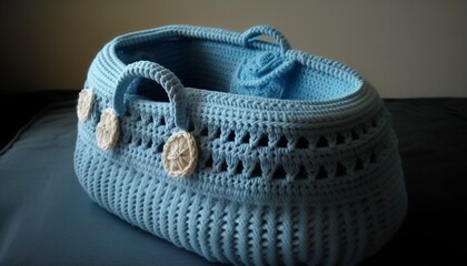 beauty baby basket with crochet