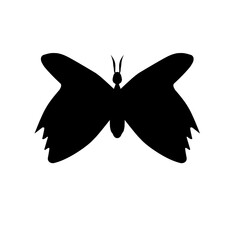 Vector Silhouettes Of Butterflies