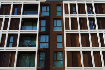 Obraz premium Modern buildings along via Faravelli in Milan