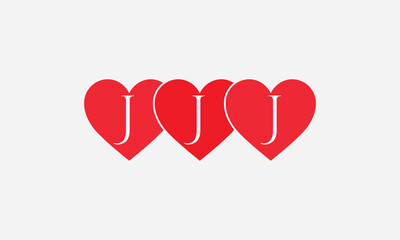 Colorful three hearts shape. Triple heart sign letters. Valentine icon and triple love symbol. Romance love with heart sign and letters