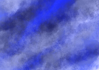鮮やかな青色と灰色の水彩風の背景素材