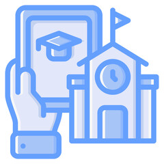 Online learning icon for elearning, online, webinar, learning, course, education and technology