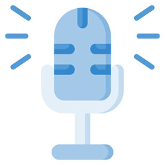 Microphone icon for elearning, online, webinar, learning, course, education and technology